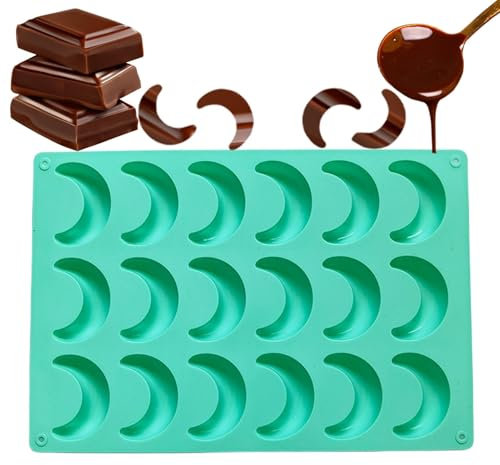 Vanillekipferl Backform Silikon| Silikon-Eiswürfelform Mit 18 Mulden Vanillekipferl Form Silikonform Vanillekipferl Backblech Süßigkeiten- Vanille Kipferl Und Pralinen