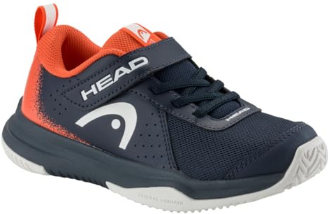 HEAD Enfants Sprint Velcro 4.0 Kids Dbrd Chaussures De Tennis Chaussures Toutes Surfaces Bleu Foncé - Rouge 30,5