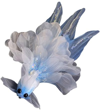 Saiyana Glitzer-Fisch, elegante Retro-Seitenklammer, Fisch-Haarspange, Glitzer, kreative Neuheit, Fisch-Prinzessin-Haarspangen,(Blau)