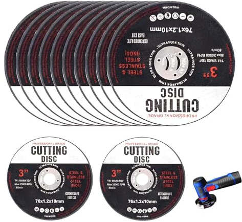 Wjelet 12 Stück Trennscheiben 76mm, Winkelschleifer Scheiben | Trennscheiben Dünn, fächerscheibe 76mm, Dünn Trennscheibe Flexscheiben, Winkelschleifer scheiben für Metall