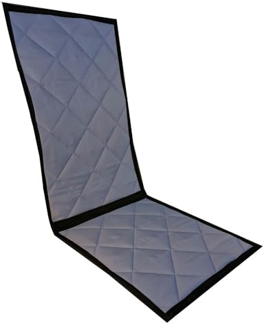 ISOCAMP® Thermo-Sitzauflage Klappstuhl Thermomatten Kälteschutz Camping Outdoor Stuhlauflage, Farbe:grau/Silber