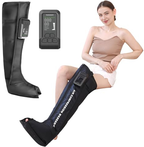 BeSokar mono Kabellose Recovery Boot, einzelner Kompressionsstiefel für Muskelregeneration&Durchblutung, Druckwellen-Therapie (Sport/Regeneration/Lymphdrainage) (L-Beinumfang von 49-60 cm)