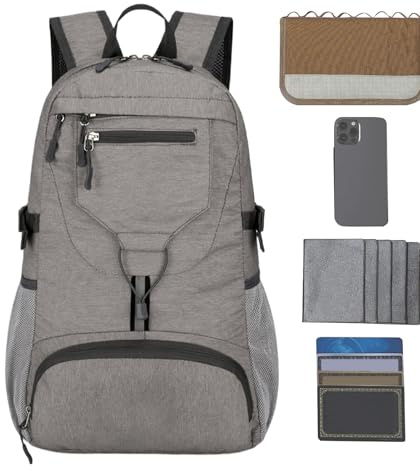 Wasserdichtes Rucksack für Reisen - Faltbares Wandertagentack für Frauen, kompakte Außenbeutel | Leichtes Schulterpack für Flugzeugreisen, städtische Erkundung, Naturwanderungen, Reisebereicherlagerun