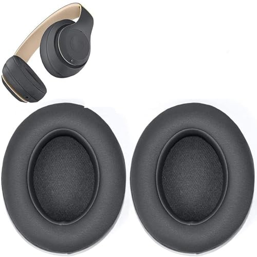 Beats Studio 2/3 Replacement Ear Pads, Memory Foam Cushions, Black (Titanium Grey)