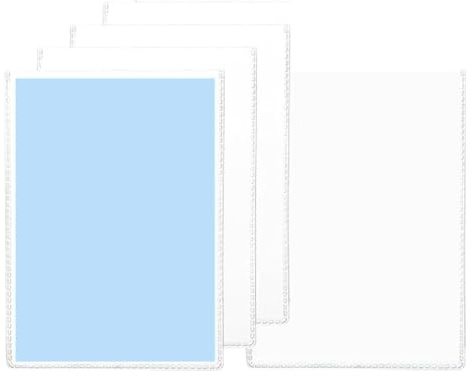 Lyivisk 4 Stück Ausweishülle A7 78×110 mm Fahrkartenhülle Transparente Kartenhüllen für Schülerausweis EC- und Kreditkarte Robuste Kunststoff Schutzhüllen
