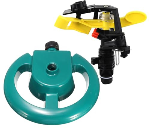 Housoutil Arroseur Rotatif à 360° pour Jardin et Pelouse Dispositif d'Arrosage Pratique en Plastique Résistant Base Stable Irrigation Homogène et Économie d'eau