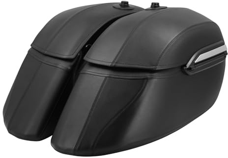CARGLETRUE Motorcycle Hard Saddle Bags Universal saddlebags Replacement for Harley Sportster 883 VTX1300 VTX1800 Touring Road King, Hard Saddle Tail Bags for Horses fit for Yamaha Kawasaki Honda