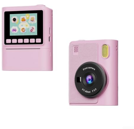 Linhexis för omedelbar utskriftskamera för barn, 30 MP HD digitalvideokamera med 32 GB för SD-kort, bärbar för minikamerapaket med tryckpapper, pennor och typ-C-adapter, kul för pojkar flickor
