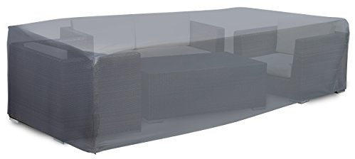 KROLLMANN Schutzhülle für Loungeset, eckige Abdeckung für Gartenmöbel aus Polyester, Abdeckplane Maße: ca. 255 cm x 255 cm x 85 cm für Gartengarnitur Outdoor