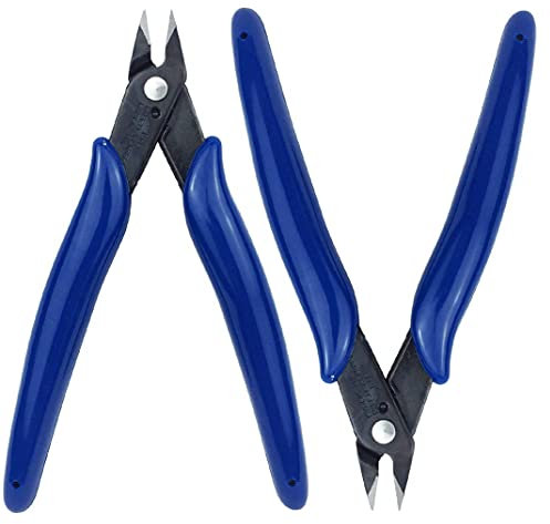 Jieddey Wire Cutters,2 PCS Precision Flush Cutter Side Cutters Micro Electrical Wire Cable Cutter Cutting Pliers for Craft,Jewelry Crafting,Model Building DIY Electronics Repair