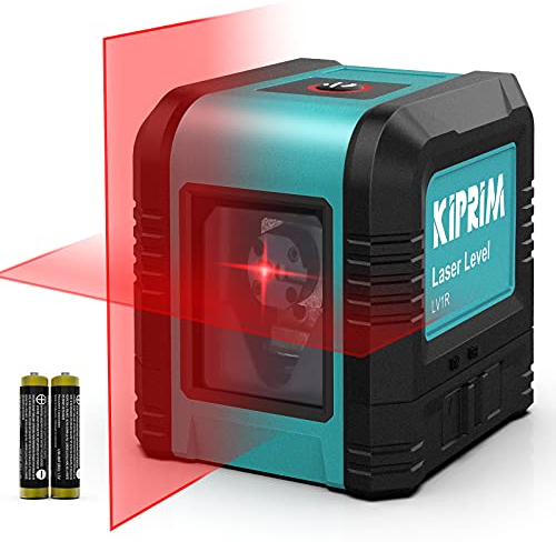 Kiprim LV1R Cross Livella Laser Modulo Doppia Linea Verticale/Orizzontale Laser, IP54 Antipolvere, Impermeabile, Anti-Goccia da 1 m, ±4° Livellamento Automatico