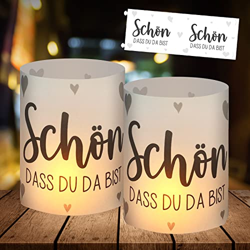 12 Windlicht Tischdeko Geburtstag, Hochzeit, Kommunion, Taufe, Konfirmation