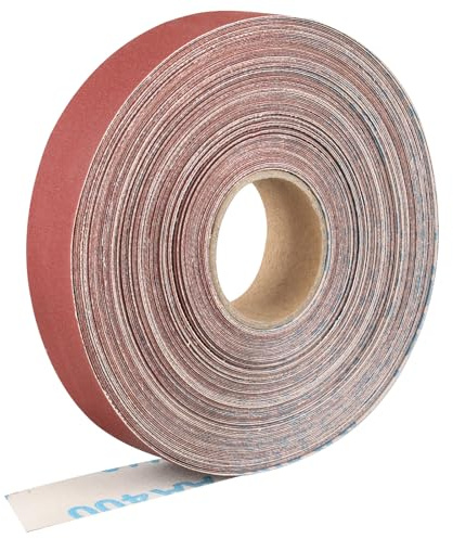 Shineboc sandpaper roll 2.5cmx25m 400 grit aluminum oxide sandpaper, suitable for sanding, wood, furniture finishing, stainless steel and automotive body processing