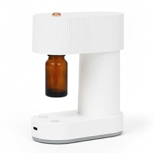 ROMONTI Waterless Essential Oil Diffuser, Cordless Nebulizing Aroma Diffuser, No Water No Heat, Quiet Under 38dB, USB-C Rechargeable, Fits 10ml & 15ml Bottles for Home Bedroom Office Spa