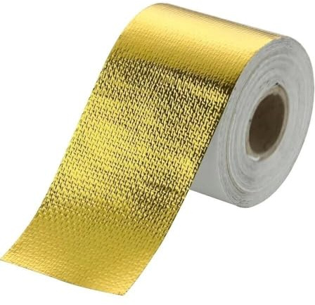 Générique Bande Doré Isolant Thermique Résistant à la Chaleur 50mm x 10 Mètres Ruban Adhésif de Protection Thermique