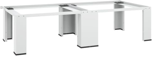 Meubles Home Tools Double machine à laver et sécher sur piédestal Blanc