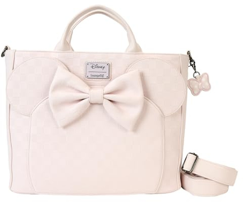 Loungefly Minnie Mouse Checkered Texture Convertible Backpack & Tote Bag