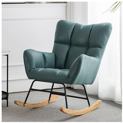 HJXBD888 Stillsessel mit Armlehne, Gepolsterter Stillstuhl Lesesessel Bequem, Belastbarkeit bis 120 kg für Wohnzimmer/Schlafzimmer/Balkon,Green