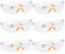 6 Stück Schutzbrille Arbeitsschutzbrille,Transparent Schutzbrillen,Labor Brille,Schutzbrille Chemie,Augenschutz,Sicherheitsbrille,Arbeitsbrille,Augenschutzbrille,Safety Glasses,Für Damen/Herren/Kinder