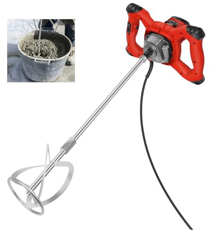 Betonmischer, 2600W Zementmischer, Paddelmischer, Gipsmischer, Harzmischer, Handmixer mit M14 Gewindestange, Paddelmischer für Zement Panit Mörtel Trockenbau Schlamm Mörtel Thinset