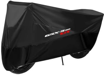 Motorradschutz für Parken Für GSX-S1000GT Motorrad-Schutzhüllen Den Außenbereich Regen- Und Staubdicht(Schwarz,M for 160cm)