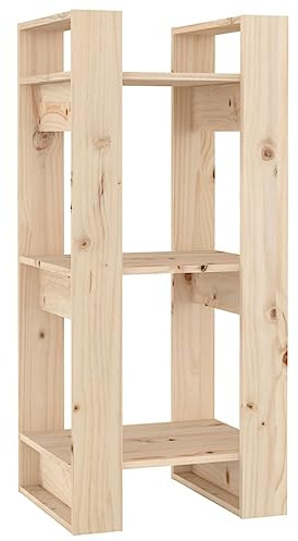 SXJEQOC Kleiner Schrank Cd Regal Bücherregal Schmal Manga Regal - Bücherregal/Raumteiler 41x35x91 cm Massivholz Kiefer für Arbeitszimmer Schlafzimmer Büro Wohnbereich