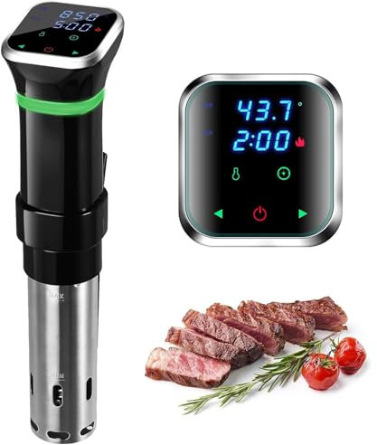 NGARY Sous-Vide Machine Immersion Circulator, 1100W Sous Vide Culinary Precision Cooker With Digital Display and 4 Protection, Temperature 25-95℃ & Timer Control, for Steaks, Chicken