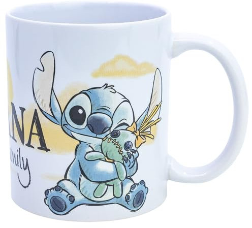Taza de cerámica de 325 ml en caja regalo de Stitch