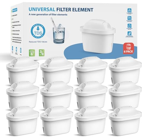 WaterJingYi Wasserfilte Kartuschen Ersatz für Brita® Marella® Kanne Wasserfilter, Neuer, Verbesserter Filter Zur Reduzierung Des TDS Kompatibel mit Brita® Maxtra+® Plus Maxtra Pro® All-in-1 (12-PLUS)
