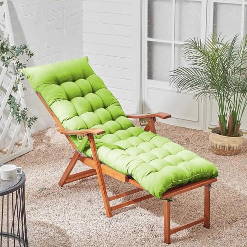 Cojín cómodo y suave para tumbona de color verde hierba con lazos, muebles de interior y exterior, reclinable, colchón, cojín grueso para tumbona, 40 x 40 cm