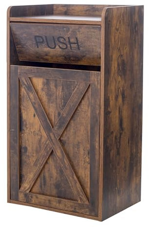 TDLEAYYD 13 Gallons Trash Can Cabinet Wooden, White