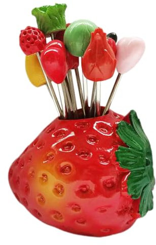 Hoement Mini Fourchettes à Fruits Fourchettes De Dégustation Créatives Pour Apéritifs à Puddings Avec Support