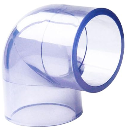 Coude de tuyau en PVC transparent, coude PVC à 90 degrés de 2 pouces, raccords tuyaux à deux voies, connecteurs portables pour la structure support du jardin bricolage