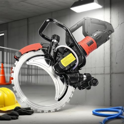 Glowdora Scie À Béton Toroïdale Électrique, 3 000 TR/Min, Rainureuse Murale 40,6 Cm, Scie À Béton Toroïdale avec Système Anti-Poussière Alimenté par Eau, pour Briques, Granit Et Carrelage. 8980W