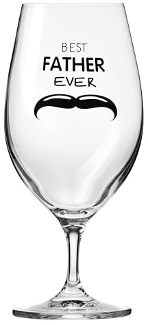 KROSNO Vaso de cerveza 400 ml, 1 unidad con inscripción – regalo para el padre – vaso con dedicatoria para él – cristal sin plomo, decorativo