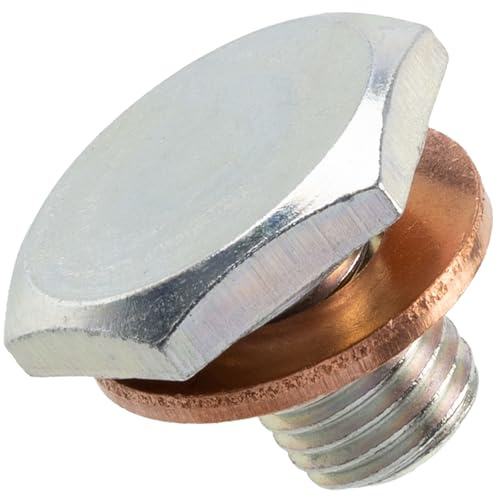 AERZETIX Tapón de drenaje del cárter de aceite M10x1.25 con junta de estanqueidad compatible con números OEM 031129/1146063 / 1451673
