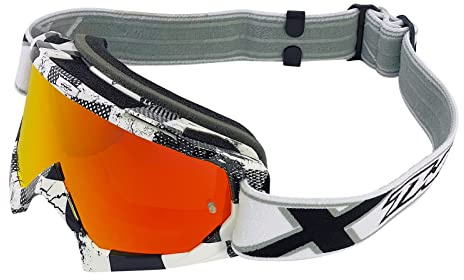 TWO-X Cross-Brille - Motocross-Brille - Kratzfeste Motorrad-Brille - Enduro & Downhill - Modell Race