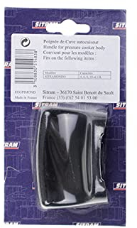 Sitram 710220 Poignée thermorésistante en Bakelite noire pour cuve d'autocuiseur Sitram de la Gamme SITRAMONDO