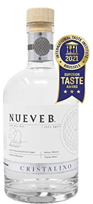 NUEVE B Cristalino Premium Tequila aus 100% Agave |Gewinner des Superior Taste Award | Handgefertigt in Limitierte Auflage | 38% vol. 0,7l Flasche