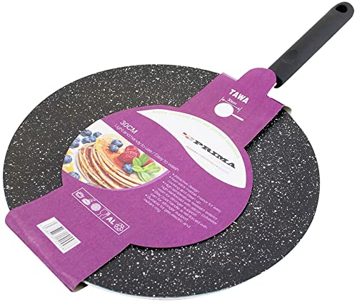 DOSA TAWA - Padella antiaderente in crêpe Prima Pan Classic Roti Chappati Naan, tradizionale base di pancake per pane elettrico a gas a induzione per cucina casalinga, cucina resistente
