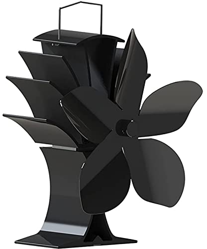 XYEJL Ventilatore da Camino a 5 Pale,Ventilatori per Termosifoni,Protezione Silenziosa Contro Il Surriscaldamento,Ventilatori per Stufe a Legna,Ventilatori Ecologici per Stufe Ad Aria Riscaldat