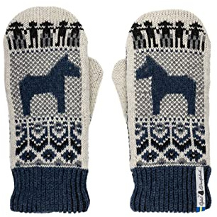 ÖJBRO VANTFABRIK – Fäustlinge, 4-lagig, Größen S (6), M (7-9), L (10-11), aus 100% Merinowolle, unisex, warm & weich, folkloristisches nordisches Design