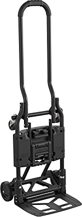 Cosco 12223BLK1E Shifter 2-i-1 vikbar säckkärra med stor tåplatta, svart
