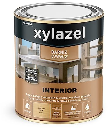 Xylazel Barniz Interior al Agua Brillante Roble 750 ml