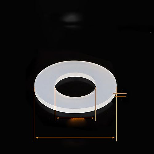 Hochtemperaturbeständige weiche Silikon flache Dichtung-50 Stück 10x20x1
