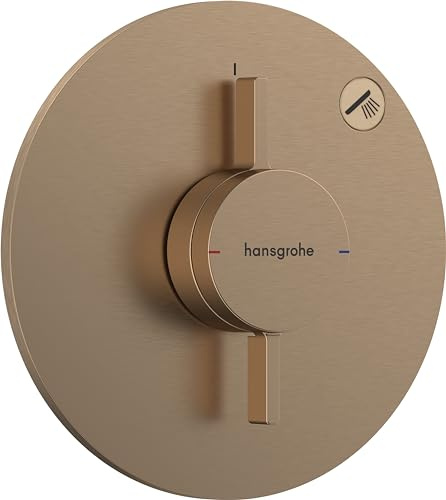hansgrohe DuoTurn S - Duscharmatur Unterputz für 1 Verbraucher, Mischbatterie Dusche rund, Einhebelmischer für iBox universal 2, Brushed Bronze