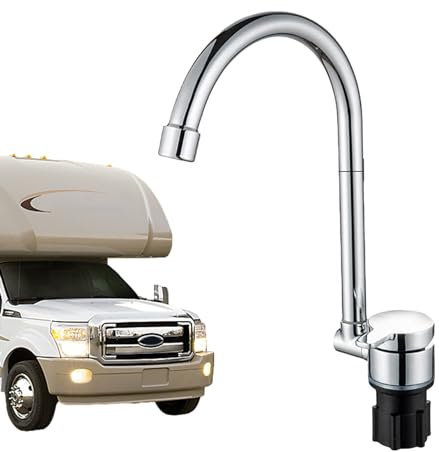 puzzlegame Robinet d'eau Pliable pour Camping-Car - Robinet Pliant à Rotation Horizontale à 360°, Commande à poignée Unique - Robinets d'évier de Cuisine pour Camping-Cars, caravanes, hangars à