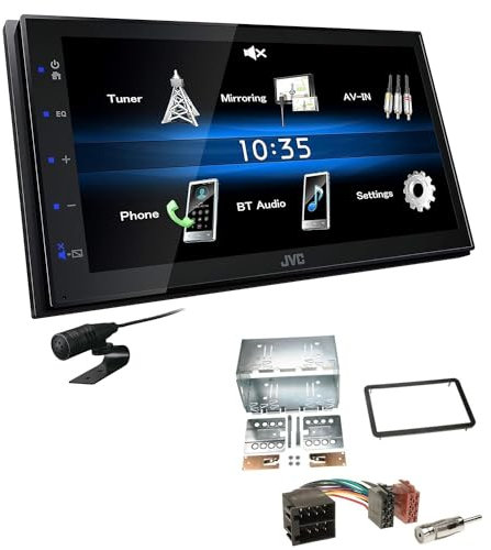 JVC KW-M25BT 2-DIN Autoradio Touchscreen Bluetooth kompatibel mit Android USB Mirroring passend für Alfa Romeo Spider 2006-2010 ohne OEM Navi