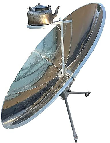 Cocina Solar Portátil, 1800 W, 1,5 M De Diámetro, Cocina Solar para Acampar Al Aire Libre, Temperatura del Punto Focal Parabólico: 700-1000 °C, Horno Solar para Calefacción Solar,