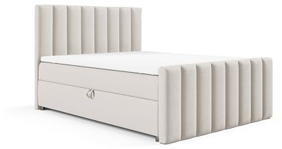 Best For Home | Trinity K10 Lux - Boxspringbett 180x200 | Boxspringbett mit Bettkasten und Topper | Polsterbett mit Matratze | Doppelbett mit Stauraum | Bett mit Lieferung und Aufbauservice